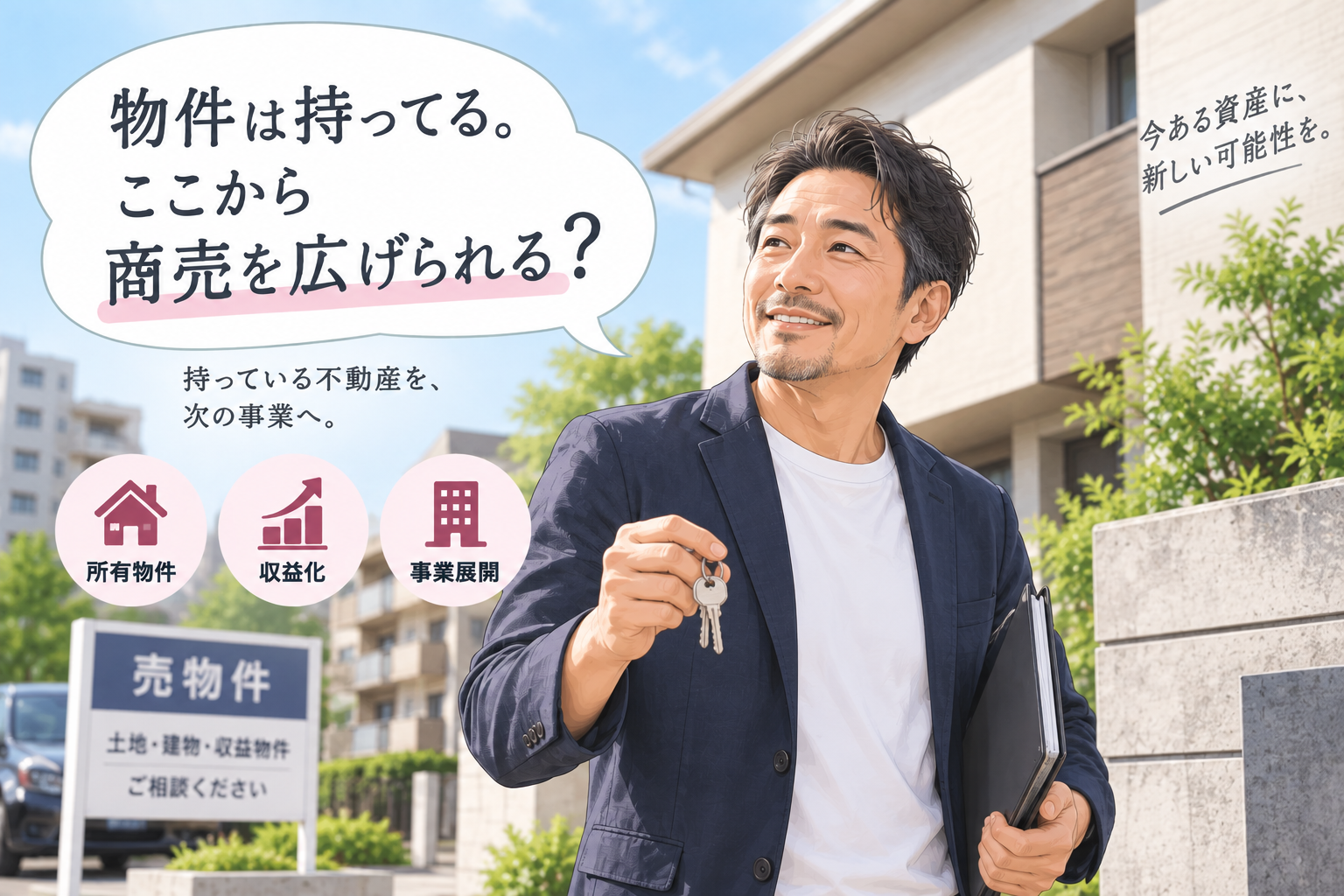 所有する不動産をきっかけに不動産業への参入を考える人